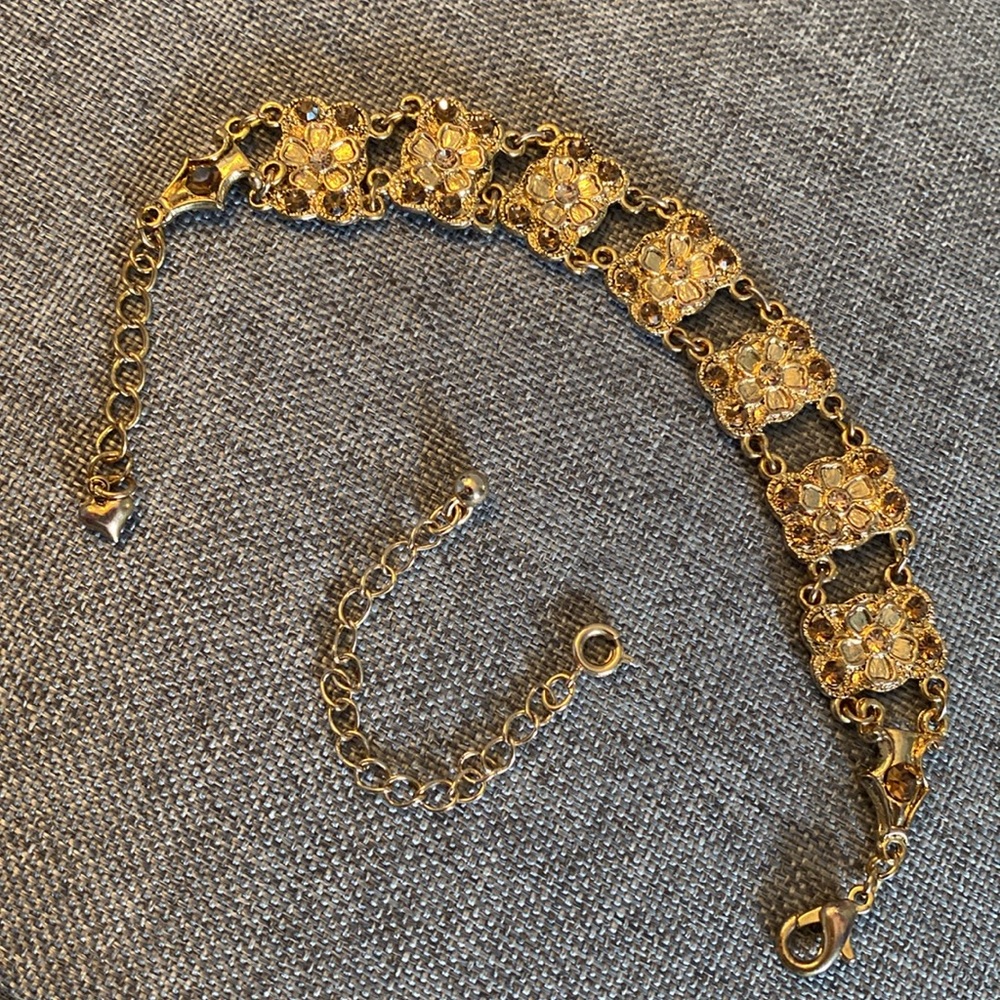 Vintage Gold Crystal Bracelet and/or anklet